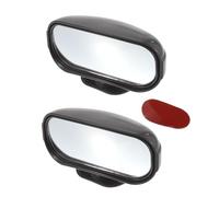 Partuto 1 Paire Miroir d'angle Mort pour Rétroviseur de Voiture Universels Réglables Abs Noir