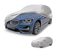 Partuto 1 Pièce Housse De Voiture Universelle Imperméable Toutes Saisons Extérieur Automobile Anti-UV Protection Solaire Pluie Complète 190T-Pu Ton Argent pour SUV Longueur Jusqu'À 181"