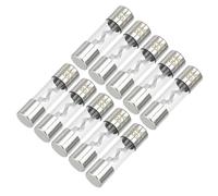 Partuto 10 Pièces 10X38Mm 0,39X1,50 Pouces 100A Fusible En Verre Agu Universel - Tube De Fusible De Voiture Pour La Sécurité De L'Alimentation - Tonalité Argentée Métal