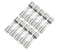 Partuto 10 Pièces 10X38Mm 0,39X1,50 Pouces 40A Fusible En Verre Agu Universel - Tube De Fusible De Voiture Pour La Sécurité De L'Alimentation - Tonalité Argentée Métal