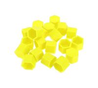 Partuto 20 Pièces Écrou De Roue Boulon Jantes Écrou De Pneu Vis Cache Écrou Protection En Silicone Jaune Fluorescent 2,5X21X20,6Mm