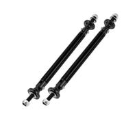 Partuto 2pcs 100mm Tiges de Support de Séparateur de Voiture Réglables Avant Arrière Lèvre de Pare-chocs Diviseur Barre de Support de Tige en Aluminium Alliage Noir