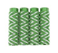 Partuto 4 Pcs Repose-Pieds Vélo Anti-Dérapants en Alliage D'Aluminium Longueur 100mm Texture Ondulée Supports De Selle Arrière Repose-Pieds Cyclisme pour Axes De 3/8 De Pouce Vert