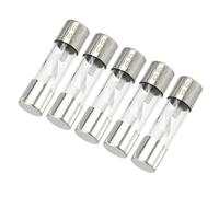 Partuto 5 Pièces 10X38Mm 0,39X1,50 Pouces 30A Fusible En Verre Agu Universel - Tube De Fusible De Voiture Pour La Sécurité De L'Alimentation - Tonalité Argentée Métal