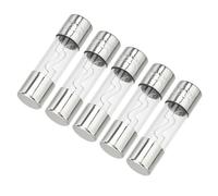 Partuto 5 Pièces 10X38Mm 0,39X1,50 Pouces 80A Fusible En Verre Agu Universel - Tube De Fusible De Voiture Pour La Sécurité L'Alimentation - Métal Ton Argenté