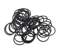 Partuto 50 Pcs Joint Torique Universel Pour Voiture De 25 mm De Diamètre Intérieur X 2 mm D'Épaisseur - Voiture - Réparation De Robinets - Étanchéité De Tubes - Caoutchouc Nbr Noir