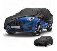 Partuto Housse De Voiture Imperméable pour Ford Puma 19-23 1pc | Couleur Noir, Matériau 190T-PU, Dimensions 425x180x140cm, Anti-Uv, Protection Pluie Soleil, Corde Élastique, Extérieur