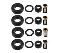 Partuto Joint Torique De Buse D'Injecteur De Carburant - Kit De Réparation De Joint Torique De Voiture - Pour Toyota 1.8L L4 2000-2005 Caoutchouc Nbr Noir - 4 Ensembles