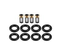 Partuto Kit De Joints Toriques D'Injecteur Pour Bmw L6 3.0L 01-06 4 Sets | Noir, Caoutchouc NBR, Diam. Int. 9Mm, Ext. 15Mm, Ép. 3Mm, Temp. -40°C à 120°C, 8 Joints Toriques, 4 Paniers Filtre