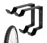 Partuto Pcs Porte-Roue Vélo Support Mural, Carbone Acier Support Roue Vélo Support Mural Pour Garage Intérieur Extérieur, Vertical Support Pneu Vélo Double Crochet Pneu, Vis Rembourrages