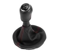 Partuto Pommeau de levier de vitesse manuel 6 vitesses avec couvercle No.7H0711113B - Pommeau levier vitesse voiture - pour Volkswagen Transporter 03-11 Plastique Simili Cuir Noir - 1 Pc