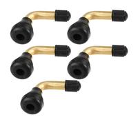 Partuto PVR60 Lot de 5 tiges de valve de pneu sans chambre à air Doré pour | PVR60 Tige de valve de pneu sans chambre à air universelle en acier inoxydable doré pour moto remorque