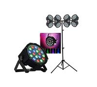 PARTY - 8 jeux de lumière projecteurs parled 18X Puissants + 1 Portique pied lumière robuste - idéal déco salle mariage anniversaire bar club disco pu PA DJ SONO MIX