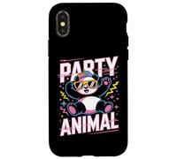 Party Animal Panda Tee Funny Cool Lunettes de Soleil Casquette Style rétro Coque pour iPhone X/XS