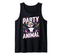 Party Animal Panda Tee Funny Cool Lunettes de Soleil Casquette Style rétro Débardeur