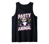 Party Animal Panda Tee Funny Cool Lunettes de Soleil Casquette Style rétro Débardeur