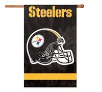 Party Animal Pittsburgh Steelers NFL de Bannière Drapeau, Noir
