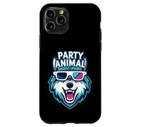 Party Animal Wolf with 3D Glasses Funny Rave Graphic Coque pour iPhone 11 Pro