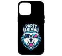Party Animal Wolf with 3D Glasses Funny Rave Graphic Coque pour iPhone 12 Pro Max