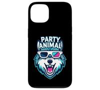 Party Animal Wolf with 3D Glasses Funny Rave Graphic Coque pour iPhone 13