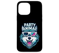 Party Animal Wolf with 3D Glasses Funny Rave Graphic Coque pour iPhone 13 Pro Max