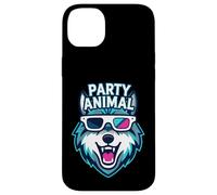 Party Animal Wolf with 3D Glasses Funny Rave Graphic Coque pour iPhone 14 Plus
