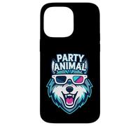 Party Animal Wolf with 3D Glasses Funny Rave Graphic Coque pour iPhone 14 Pro Max