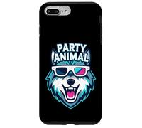 Party Animal Wolf with 3D Glasses Funny Rave Graphic Coque pour iPhone 7 Plus/8 Plus