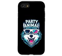Party Animal Wolf with 3D Glasses Funny Rave Graphic Coque pour iPhone SE (2020) / 7/8