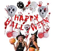 Party Balloon Banner Set | Halloween Letters Pull Flag Decorations Set