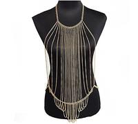 Party Body Chains Fashion Gold Body Chain, Bikini Cross Link Chain Chain Collier Belly Belly Belly Femme Body tabliers Bijoux en métal bijoux Party