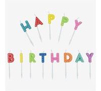 Legami - Bougies pour gâteau, plastique, bougies d'anniversaire, H 7 cm Supports inclus, HAP0002