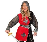 Party-Chic Costume pour Femme-Jeanne d'arc-Haut avec Capuche et Ceinture-Taille 44, 13845, Multicolore
