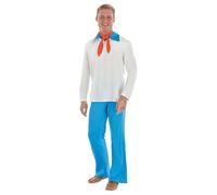 Party City Fred Costume Scooby-Doo pour homme comprenant une chemise à manches longues, un pantalon à clochette et une écharpe - Costumes pour Halloween, fêtes d'anniversaire et événements à thème