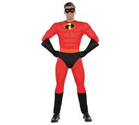 Party City Mr. Incredible Costume d'Halloween pour homme Motif Disney Les Indestructibles avec gants et masque
