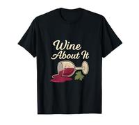 Party Crew Wine About It Verre à vin renversé T-Shirt