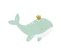 Party Deco 20 Serviettes Baby Baleine - 16 cm
