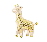 PartyDeco Ballon aluminium Girafe Safari Zoo FB70 1er âge 80 x 102 cm Or