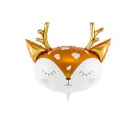 PartyDeco Ballon en Mylar Tête de cerf Noël 78 x 94 cm