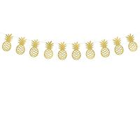 Party Deco Guirlande Ananas Or pour fêtes à thème Tropical, Hawaii, Hawaii.