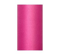 Party Deco Tiu8-006 Rouleau de tulle Rose foncé 8 cm X 20 m