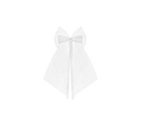 Party Décoration Mariage - Noeud tulle et ruban satin blanc - décoration voiture mariage lot de 2 noeud en satin et tulles blanc pour votre voiture