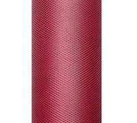 Party Décoration Mariage - Rouleau de tulle bordeaux uni 20mètres x 8 cm bobine de 20 mètres largeur 8 cm