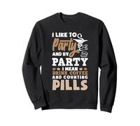 Party Drink Coffee Comptage Pilules Pharmacien Pharmacie Tech Sweatshirt