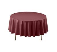 Party Essentials 84BU-3 Nappe Ronde jetable en Plastique résistant Bordeaux 213,4 cm