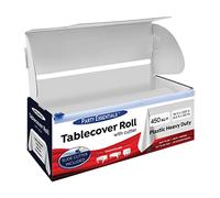 Party Essentials Rouleau de Table de Banquet en Plastique Robuste, Disponible en 27 Couleurs, 137,2 x 30,4 m, avec Coupe-glissière, Blanc, (100 WH)