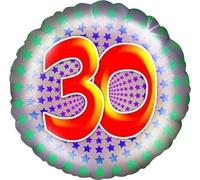 Party Explosion - Etoiles - Ballon 30ème anniversaire - Film SG28177 (taille unique) (Gris/Marron)