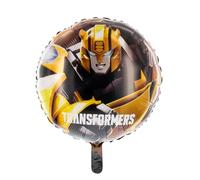 Party Factory Ballon Transformers, Ø 45 cm, jaune, noir, Bumblebee, ballon à l'hélium Autobot pour anniversaire d'enfant
