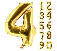 Party Factory Ballons d'aluminium Or 100cm numéros 0-9, 4