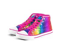 Party Factory Chaussures à paillettes, avec des paillettes, en différentes tailles, pour femmes et hommes, baskets de designer, sneakers pour le carnaval, Arc-en-ciel, 40 EU